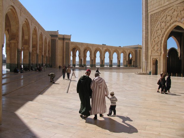 Casablanca Vorhof Moschee Hassan ii