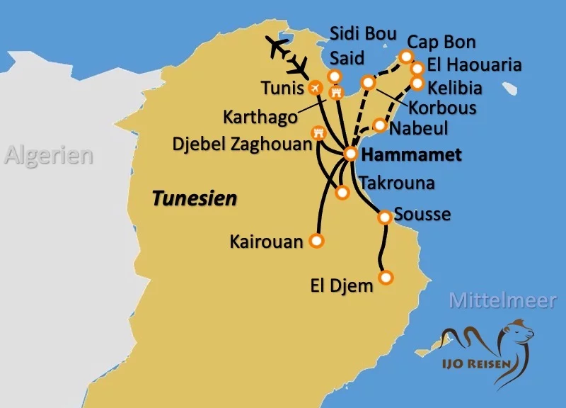 Tunesien Reiseverlauf